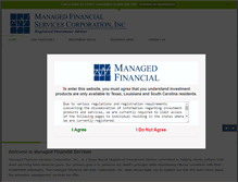 Tablet Screenshot of managedfinancial.com